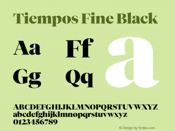 Tiempos Fine Black Version 1.007;hotconv 1.0.116;makeotfexe 2.5.65601图片样张