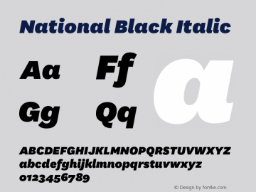 National Black Italic Version 2.001图片样张