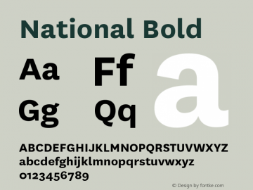 National Bold Version 1.000图片样张