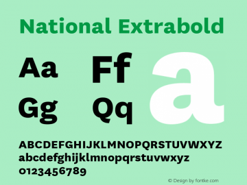 National Extrabold Version 1.000图片样张