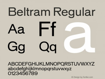 Beltram Regular Version 1.000图片样张