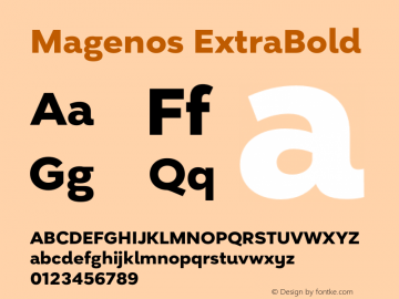 Magenos ExtraBold Version 1.001;FEAKit 1.0图片样张