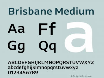 Brisbane-Medium Version 1.100图片样张