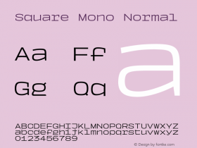 Square Mono Normal Version 1.000图片样张