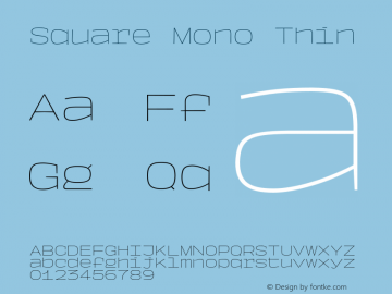 Square Mono Thin Version 1.000图片样张