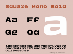 Square Mono Bold Version 1.000图片样张