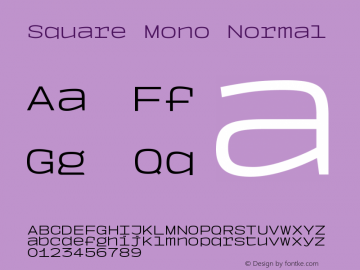 Square Mono Normal Version 1.000图片样张