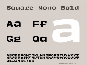 Square Mono Bold Version 1.000图片样张