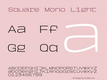 Square Mono Light Version 1.000图片样张