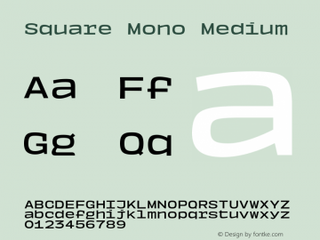 Square Mono Medium Version 1.000图片样张