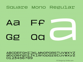 Square Mono Regular Version 1.000图片样张