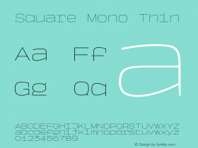 Square Mono Thin Version 1.000图片样张