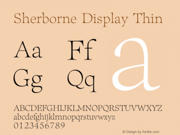 Sherborne Display Thin Version 1.003;FEAKit 1.0图片样张