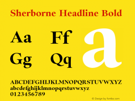 Sherborne Headline Bold Version 1.003;FEAKit 1.0图片样张