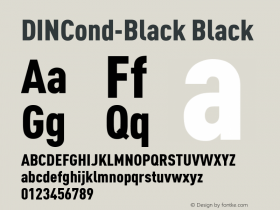 DINCond-Black Black Version 001.000图片样张