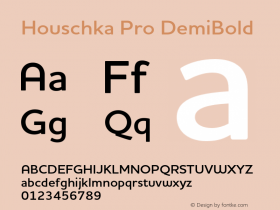 Houschka Pro DemiBold Version 1.001图片样张