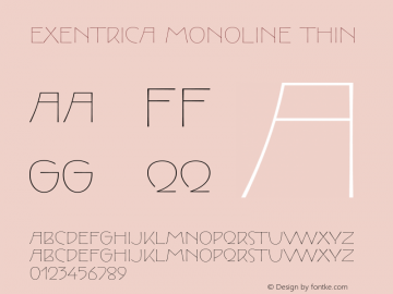 Exentrica Monoline Thin Version 1.001;FEAKit 1.0图片样张