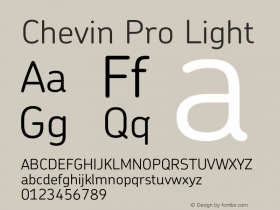 Chevin Pro Light Version 1.001图片样张