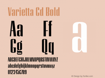 Varietta Cd Bold Version 1.000;Glyphs 3.1.1 (3140)图片样张