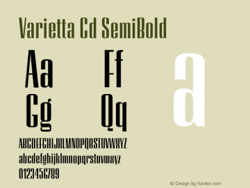 Varietta Cd SemiBold Version 1.000;Glyphs 3.1.1 (3140)图片样张