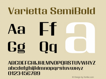 Varietta SemiBold Version 1.000;Glyphs 3.1.1 (3140)图片样张
