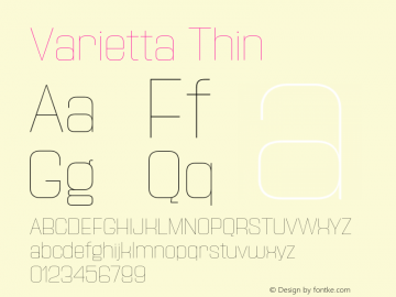 Varietta Thin Version 1.000;Glyphs 3.1.1 (3140)图片样张
