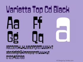 Varietta Top Cd Black Version 1.000;Glyphs 3.1.1 (3140)图片样张