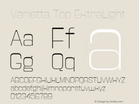 Varietta Top ExtraLight Version 1.000;Glyphs 3.1.1 (3140)图片样张