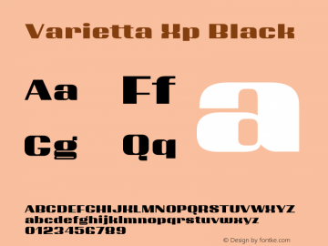 Varietta Xp Black Version 1.000;Glyphs 3.1.1 (3140)图片样张