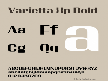 Varietta Xp Bold Version 1.000;Glyphs 3.1.1 (3140)图片样张