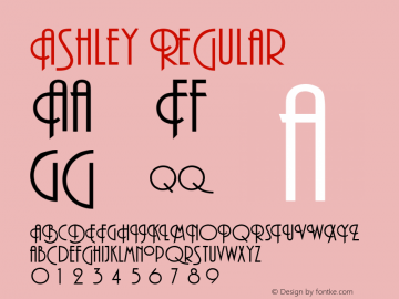 Ashley Regular Brendel            :29.11.1994 Font Sample