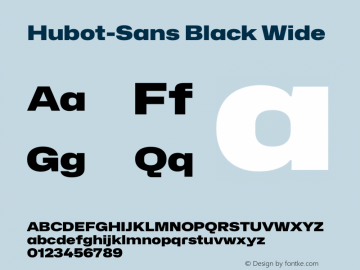Hubot-Sans Black Wide Version 1.000图片样张