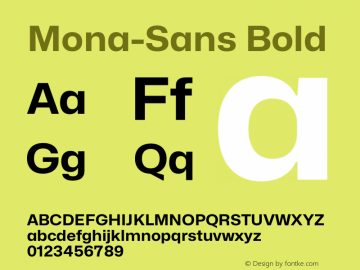 Mona-Sans Bold Version 2.000图片样张