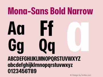 Mona-Sans Bold Narrow Version 2.000图片样张