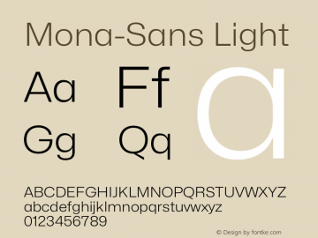 Mona-Sans Light Version 2.000图片样张