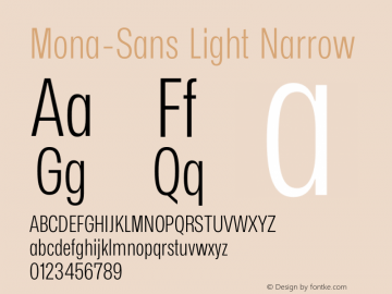 Mona-Sans Light Narrow Version 2.000图片样张