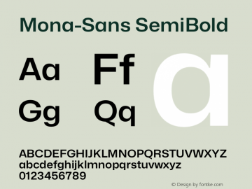 Mona-Sans SemiBold Version 2.000图片样张