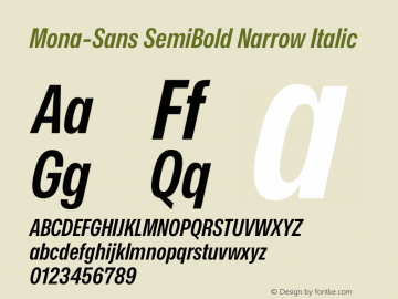 Mona-Sans SemiBold Narrow Italic Version 2.000图片样张