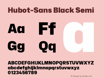Hubot-Sans Black Semi Version 1.000图片样张