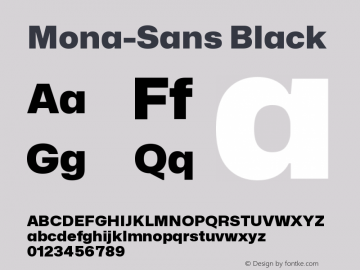 Mona-Sans Black Version 2.000图片样张