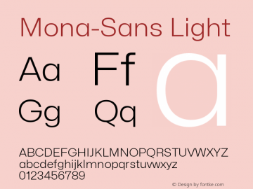 Mona-Sans Light Version 2.000图片样张