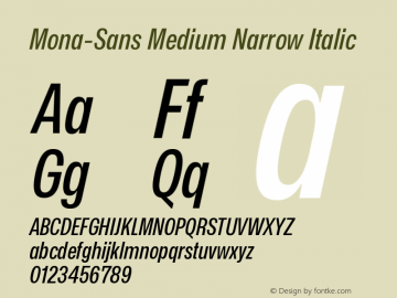 Mona-Sans Medium Narrow Italic Version 2.000图片样张