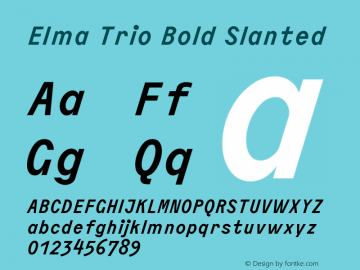 Elma Trio Bold Slanted Version 1.000图片样张