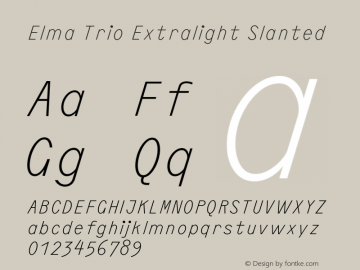 Elma Trio Extralight Slanted Version 1.000图片样张