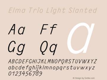 Elma Trio Light Slanted Version 1.000图片样张