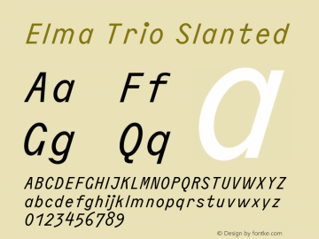 Elma Trio Slanted Version 1.000图片样张