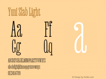 Yuni Slab Light Version 1.000图片样张
