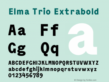 Elma Trio Extrabold Version 1.000图片样张