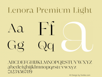 Lenora Premium Light Version 2.000;FEAKit 1.0图片样张
