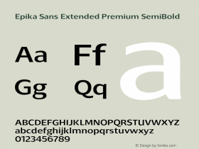 Epika Sans Extended Premium SemiBold Version 1.000;FEAKit 1.0图片样张